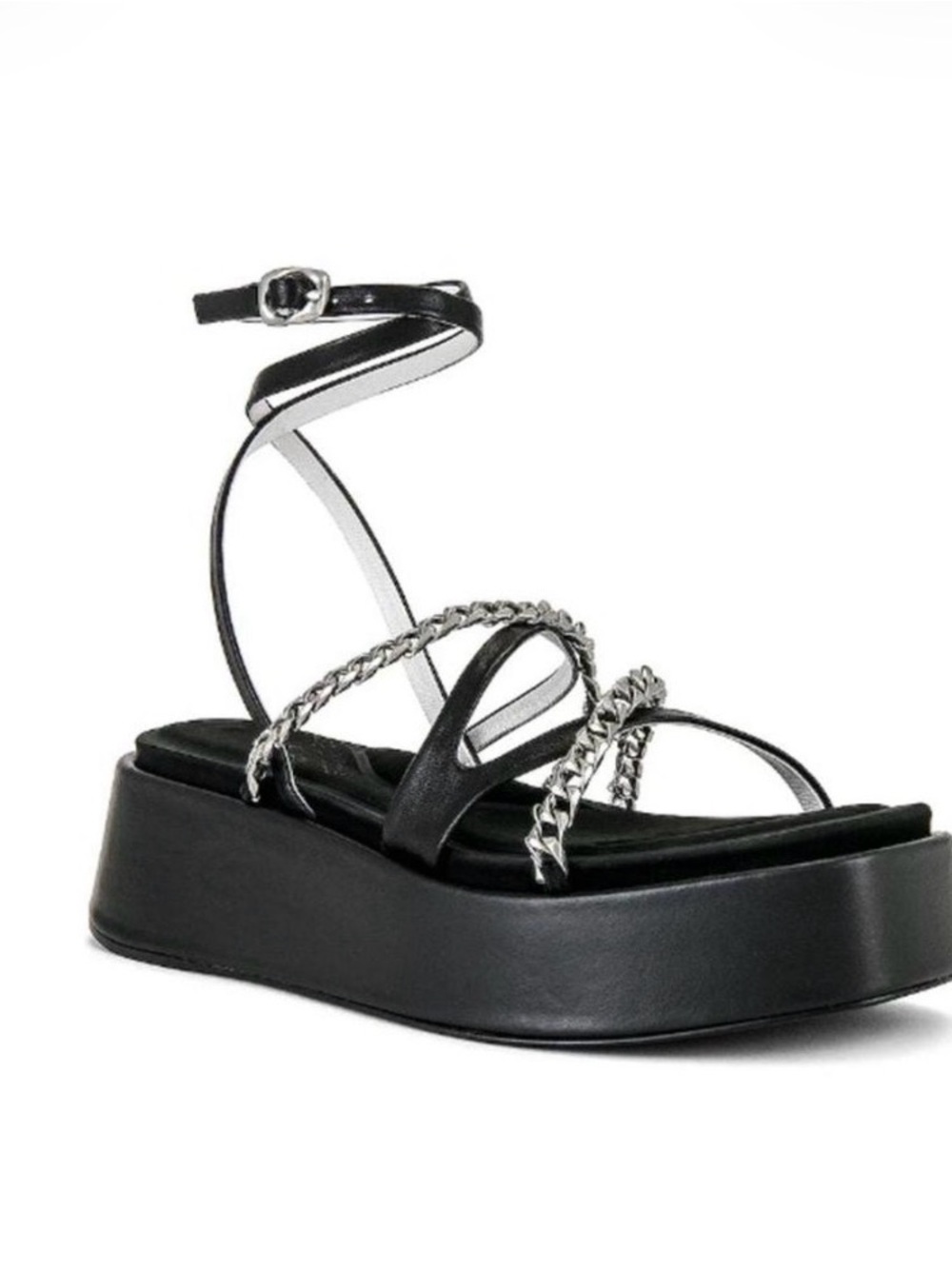 Rag & bone Black Platform Chain-Strap Sandal punk grunge edgy. 39/9